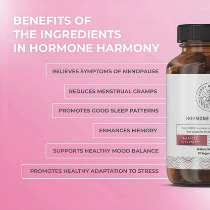 Happy Mammoth **Not Available Hormone Harmony Natural Hormonal Support for Women, Relief for Menopause, Perimenopause, Healthy Hormonal Balance, Hot Flashes. 72 Capsules.